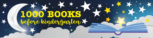 Book with stars, clouds and a moon