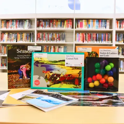 Display of all items in the "Great Outdoors" Memory Care Kit.