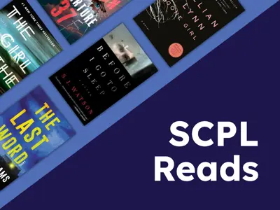 Cover images for SCPL Reads: October Thrillers.