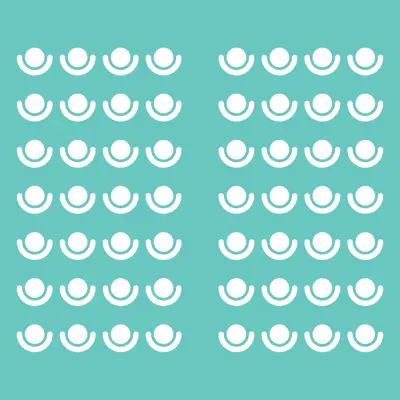 A diagram of a theatre-style room set-up.