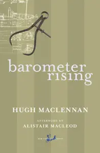 Book cover for Barometer Rising by Hugh MacLennan.