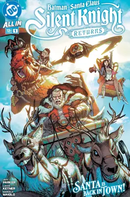 Book cover for Batman Santa Claus Silent Knight Returns by Jeff Parker.